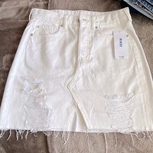 White demin skirt
